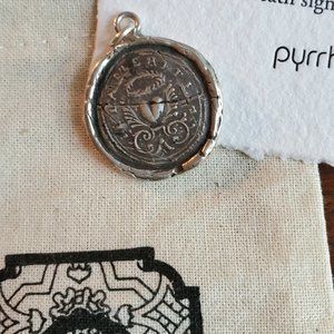 Pyrrha True Self Winged Heart Sterling Talisman